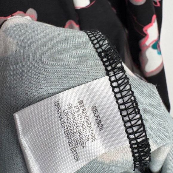 Tanya Taylor Noemie Floral Printed Mini Dress Long Sleeve Black White Size 4 - Picture 9 of 9